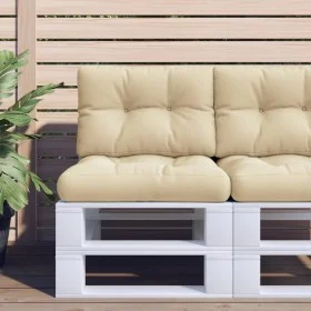 Cojines para palets 2 unidades tela beige de , Cojines para sillas y sofás - Ref: Foro24-360670, Precio: 63,78 €, Descuento: %