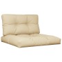 Cojines para palets 2 unidades tela beige de , Cojines para sillas y sofás - Ref: Foro24-360714, Precio: 67,01 €, Descuento: %