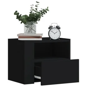 Wandnachttische, 2 Stück, schwarz, 45x30x35 cm. von , Nachttische - Ref: Foro24-848314, Preis: 69,55 €, Rabatt: %