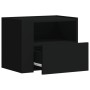 Mesitas de noche de pared 2 unidades negra 45x30x35 cm de , Mesitas de noche - Ref: Foro24-848314, Precio: 70,45 €, Descuento: %