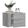 Mesita de noche de pared color gris Sonoma 45x30x35 cm de , Mesitas de noche - Ref: Foro24-848335, Precio: 43,04 €, Descuento: %