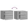Mesita de noche de pared color gris Sonoma 45x30x35 cm de , Mesitas de noche - Ref: Foro24-848335, Precio: 43,04 €, Descuento: %