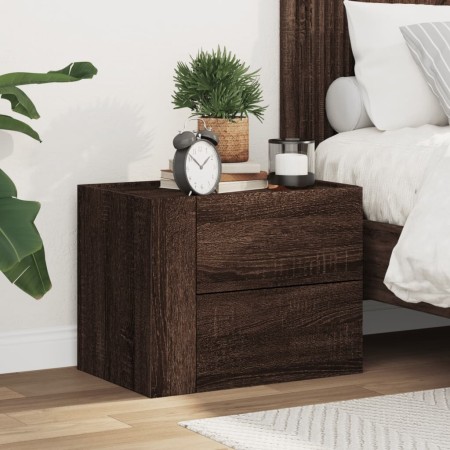 Mesita de noche de pared marrón roble 45x30x35 cm de , Mesitas de noche - Ref: Foro24-848337, Precio: 43,04 €, Descuento: %