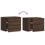 Mesita de noche de pared marrón roble 45x30x35 cm de , Mesitas de noche - Ref: Foro24-848337, Precio: 43,04 €, Descuento: %