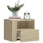 Mesitas de noche de pared 2 unidades roble Sonoma 45x30x35 cm de , Mesitas de noche - Ref: Foro24-848316, Precio: 68,35 €, De...