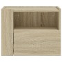 Mesitas de noche de pared 2 unidades roble Sonoma 45x30x35 cm de , Mesitas de noche - Ref: Foro24-848316, Precio: 68,35 €, De...