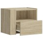 Mesitas de noche de pared 2 unidades roble Sonoma 45x30x35 cm de , Mesitas de noche - Ref: Foro24-848316, Precio: 68,35 €, De...