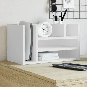 Organizador escritorio madera ingeniería blanco 44,5x24x25 cm by , Classification and organization - Ref: Foro24-848038, Pric...