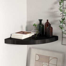 Estante flotante de esquina MDF negro 35x35x3,8 cm en Estanterías | Comprar online en Foru.es