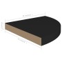 Estante flotante de esquina MDF negro 35x35x3,8 cm en Estanterías | Comprar online en Foru.es