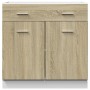 Armario inferior cajón contrachapado color roble 80x46x81,5cm de , Armarios de cocina - Ref: Foro24-849615, Precio: 93,68 €, ...