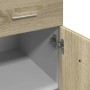 Armario inferior cajón contrachapado color roble 80x46x81,5cm de , Armarios de cocina - Ref: Foro24-849615, Precio: 93,68 €, ...