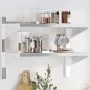 Estante de pared acero inoxidable plateado 75x40x60 cm de , Estantes y estanterías - Ref: Foro24-30312, Precio: 54,10 €, Desc...