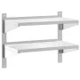 Estante de pared acero inoxidable plateado 75x40x60 cm de , Estantes y estanterías - Ref: Foro24-30312, Precio: 54,10 €, Desc...