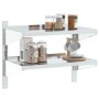 Estante de pared acero inoxidable plateado 75x40x60 cm de , Estantes y estanterías - Ref: Foro24-30312, Precio: 57,64 €, Desc...