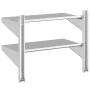 Estante de pared acero inoxidable plateado 75x40x60 cm de , Estantes y estanterías - Ref: Foro24-30312, Precio: 54,10 €, Desc...