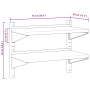 Estante de pared acero inoxidable plateado 75x40x60 cm de , Estantes y estanterías - Ref: Foro24-30312, Precio: 57,64 €, Desc...