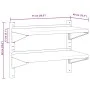 Estante de pared acero inoxidable plateado 75x40x60 cm de , Estantes y estanterías - Ref: Foro24-30312, Precio: 54,10 €, Desc...