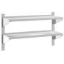 Estante de pared acero inoxidable plateado 100x30x60 cm de , Estantes y estanterías - Ref: Foro24-30310, Precio: 69,61 €, Des...