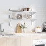 Estante de pared acero inoxidable plateado 100x30x60 cm de , Estantes y estanterías - Ref: Foro24-30310, Precio: 69,61 €, Des...