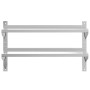 Estante de pared acero inoxidable plateado 100x30x60 cm de , Estantes y estanterías - Ref: Foro24-30310, Precio: 69,61 €, Des...