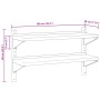 Estante de pared acero inoxidable plateado 100x30x60 cm de , Estantes y estanterías - Ref: Foro24-30310, Precio: 69,61 €, Des...