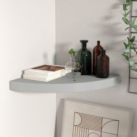 323922  Floating Corner Shelf Grey 35x35x3,8 cm MDF en Estanterías | Comprar online en Foru.es