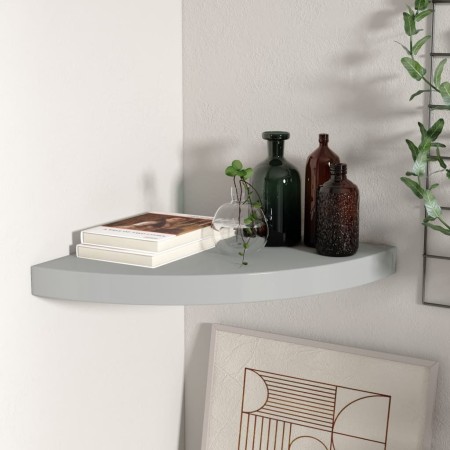 323922  Floating Corner Shelf Grey 35x35x3,8 cm MDF en Estanterías | Comprar online en Foru.es