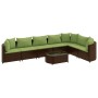 Set sofás de jardín 8 piezas y cojines ratán sintético marrón de , Conjuntos de jardín - Ref: Foro24-3308390, Precio: 576,02 ...