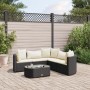 Set de sofás de jardín 6 piezas y cojines ratán sintético negro de , Conjuntos de jardín - Ref: Foro24-3308392, Precio: 400,8...
