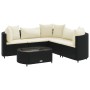 Set de sofás de jardín 6 piezas y cojines ratán sintético negro de , Conjuntos de jardín - Ref: Foro24-3308392, Precio: 400,8...