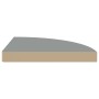 323922  Floating Corner Shelf Grey 35x35x3,8 cm MDF en Estanterías | Comprar online en Foru.es