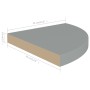 323922  Floating Corner Shelf Grey 35x35x3,8 cm MDF en Estanterías | Comprar online en Foru.es