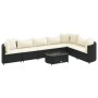 Set de sofás de jardín y cojines 8 piezas ratán sintético negro de , Conjuntos de jardín - Ref: Foro24-3308384, Precio: 544,7...