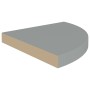 Estantes flotantes de esquina 2 uds MDF gris 35x35x3,8 cm en Estanterías | Comprar online en Foru.es