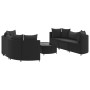 Set de sofás de jardín 7 pzas con cojines ratán sintético negro de , Conjuntos de jardín - Ref: Foro24-3308435, Precio: 527,9...