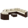 Set de sofás de jardín 10 pzas y cojines ratán sintético marrón de , Conjuntos de jardín - Ref: Foro24-3308409, Precio: 661,5...