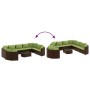 Set de sofás de jardín 10 pzas y cojines ratán sintético marrón de , Conjuntos de jardín - Ref: Foro24-3308414, Precio: 774,3...