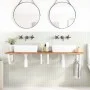 Soportes estante de lavabo 2 unidades trapecio acero blanco by , Supports and crossbars - Ref: Foro24-4007280, Price: 32,14 €...