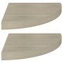 323926  Floating Corner Shelves 2 pcs Oak 35x35x3,8 cm MDF en Estanterías | Comprar online en Foru.es