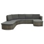 Set de muebles de jardín 4 pzas y cojines ratán sintético gris de vidaXL, Conjuntos de jardín - Ref: Foro24-312176, Precio: 7...