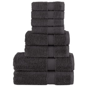Juego de toallas premium SOLUND 8 unidades antracita 600 gsm de , Toallas - Ref: Foro24-137537, Precio: 56,12 €, Descuento: %