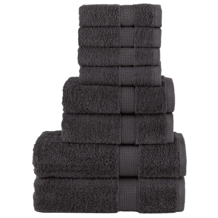 Juego de toallas premium SOLUND 8 unidades antracita 600 gsm de , Toallas - Ref: Foro24-137537, Precio: 56,12 €, Descuento: %