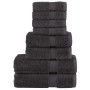 Juego de toallas premium SOLUND 8 unidades antracita 600 gsm de , Toallas - Ref: Foro24-137537, Precio: 56,12 €, Descuento: %