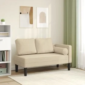 Sofá diván con cojines tela crema de , Divanes - Ref: Foro24-4007584, Precio: 166,17 €, Descuento: %