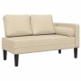 Sofá diván con cojines tela crema de , Divanes - Ref: Foro24-4007584, Precio: 169,73 €, Descuento: %