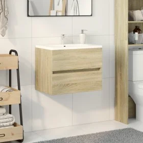 Armario de lavabo contrachapada roble Sonoma 60x38,5x45 cm de , Muebles de baño - Ref: Foro24-849636, Precio: 44,84 €, Descue...