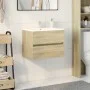 Armario de lavabo contrachapada roble Sonoma 60x38,5x45 cm de , Muebles de baño - Ref: Foro24-849636, Precio: 44,84 €, Descue...