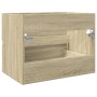 Armario de lavabo contrachapada roble Sonoma 60x38,5x45 cm de , Muebles de baño - Ref: Foro24-849636, Precio: 46,19 €, Descue...