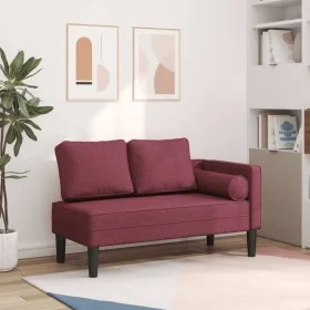Sofá diván con cojines tela rojo tinto de , Divanes - Ref: Foro24-4007586, Precio: 167,67 €, Descuento: %